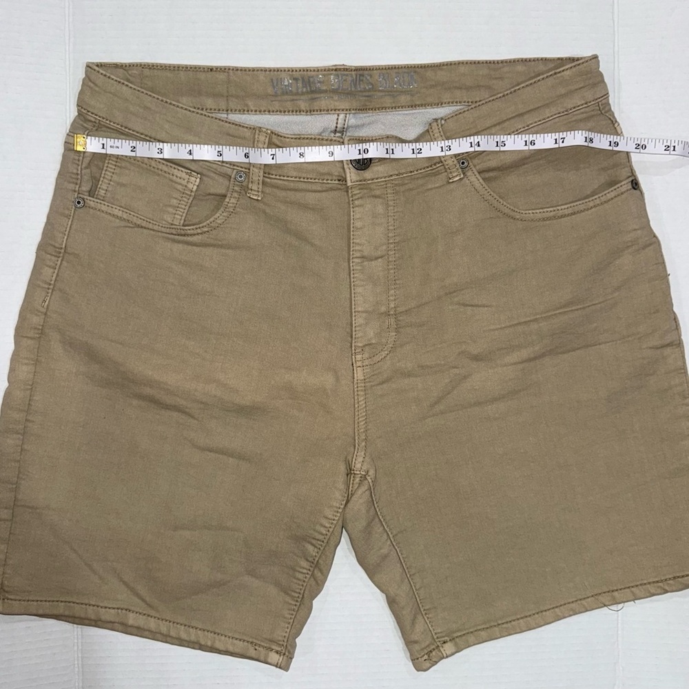 Vintage Genes Black Men’s Tan Slim Fit Shorts Size 36